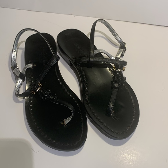 Mariarosaria Ferrara handmade in Italy sandals Swarovski crystal cats - Picture 3 of 11